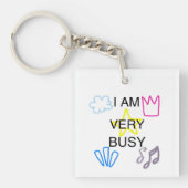 Unique Designs Iam Very Busy キーホルダー (正面)