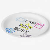 Unique Designs Iam Very Busy ペーパープレート (アングル)
