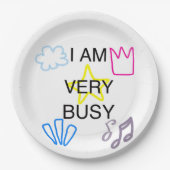 Unique Designs Iam Very Busy ペーパープレート (正面)