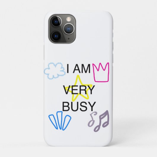 Unique Designs Iam Very Busy Case-Mate iPhoneケース (裏)