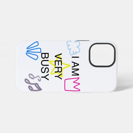 Unique Designs Iam Very Busy iPhoneケース (裏面横)