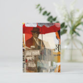 Unique Do Not Pet Fish Mixed Media  ポストカード (スタンド正面)