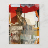 Unique Do Not Pet Fish Mixed Media  ポストカード (正面)