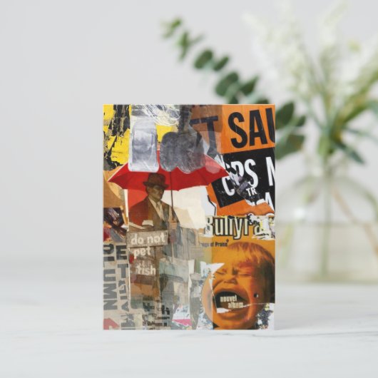 Unique Do Not Pet Fish Screaming  Mixed Media  ポストカード (スタンド正面)