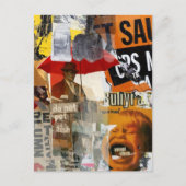 Unique Do Not Pet Fish Screaming Mixed Media ポストカード (正面)