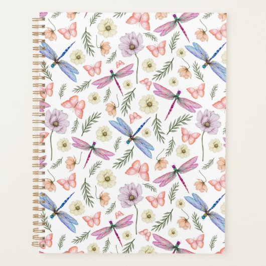 Unique Dragonflies & Butterflies Planner Journal プランナー手帳 (正面)