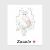 Unique Easter Cat Mermaid Pastel Egg Scale Tail  シール (シート)