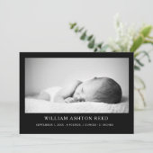 Unique Elegant Baby Boy Photo Collage Birth 案内状 (スタンド正面)