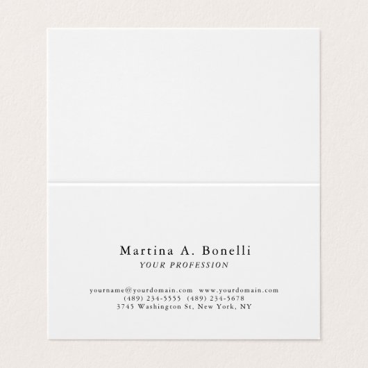 Unique Elegant Plain Simple Special 名刺 (外部フラット)