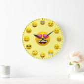 Unique Emoticon Emoji Themed Large Clock ラージ壁時計 (ホーム)