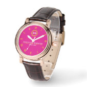 Unique Engagement Gift Custom Monogram Modern  腕時計 (傾斜)