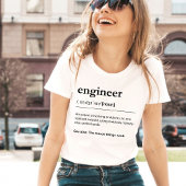 Unique Engineer Definition Funny Engineering Women Tシャツ
