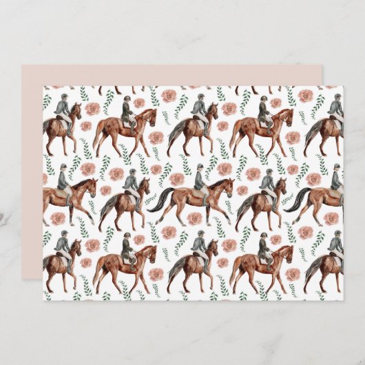 Unique Equestrian Note Card ノートカード (正面/裏面)