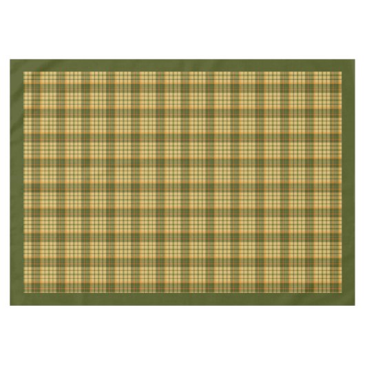 Unique Fall Autumn Tablecloth Elegant Checkered テーブルクロス (正面(横))