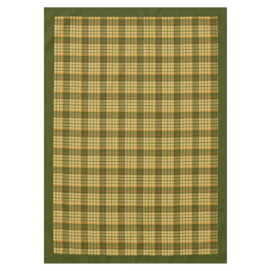 Unique Fall Autumn Tablecloth Elegant Checkered テーブルクロス (正面)