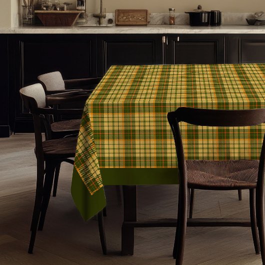 Unique Fall Autumn Tablecloth Elegant Checkered テーブルクロス