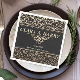 Unique fancy minimalist boho modern wedding  スタンダードカクテルナプキン