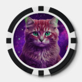 Unique Feline Design Game ポーカーチップ (正面)