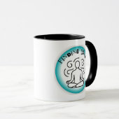 Unique Finding Peace Art Designs - Happy Shopping マグカップ (正面右)