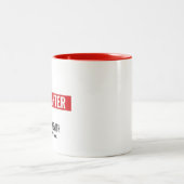Unique Firefighter in Thin Red Line ツートーンマグカップ (中央)