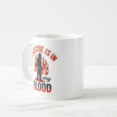 Unique Firefighter or Fireman in Red and Black コーヒーマグカップ (正面左)