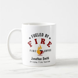 Unique Firefighter or Fireman With Fire Icon コーヒーマグカップ