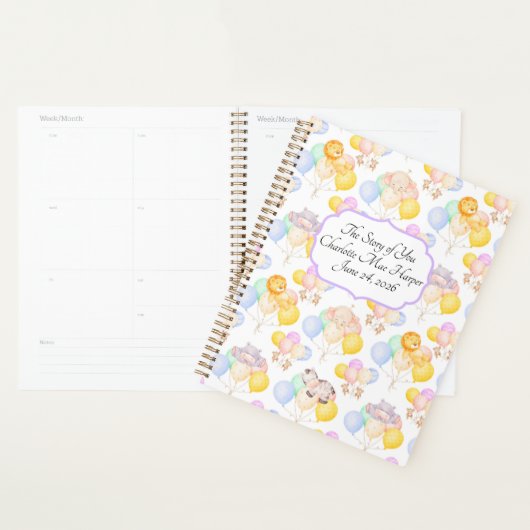 Unique First Year Baby Memory Journal プランナー手帳 (ディスプレー)