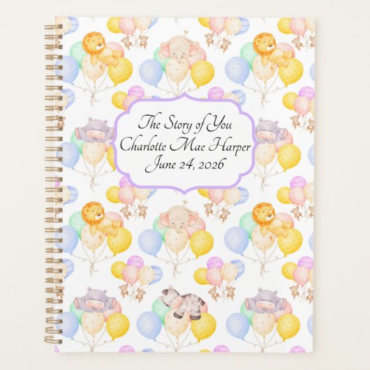 Unique First Year Baby Memory Journal プランナー手帳 (正面)