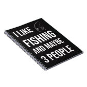 Unique Fishing Gifts Fisher Fish Lover Fisherman ノートブック (右側)