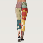 unique floral patch women's leggings レギンス (裏面)