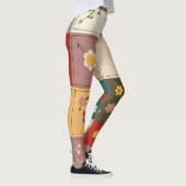unique floral patch women's leggings レギンス (右)