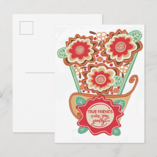 Unique FloralDesign Style ポストカード (正面/裏面)