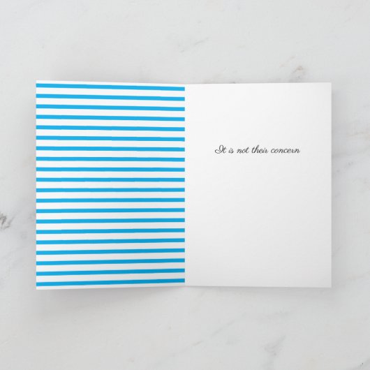 Unique Font Encouraging Empathic Message カード (内部)