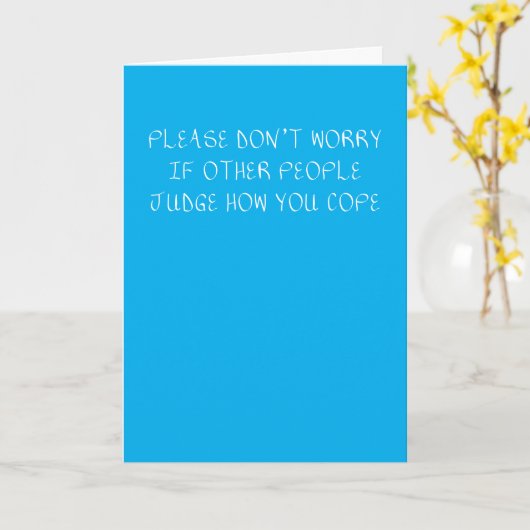 Unique Font Encouraging Empathic Message カード (黄色い花)