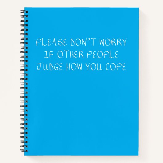 Unique Font Encouraging Empathic Message ノートブック (正面)