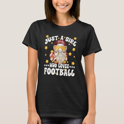 Unique Football Player Gnome Just A Girl Who Loves Tシャツ (正面)