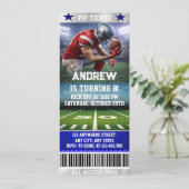 Unique Football Ticket Design Birthday Invitation 招待状 (スタンド正面)