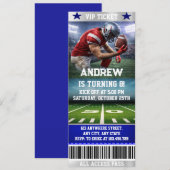 Unique Football Ticket Design Birthday Invitation 招待状 (正面/裏面)