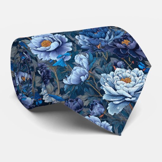 Unique For Him Peonies Flower ネクタイ (ロール)