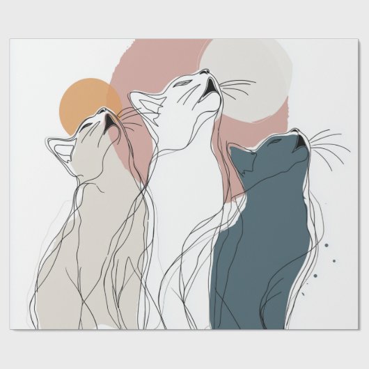 Unique Forest Animal All-Occasion Gift Wrap ラッピングペーパー (フラット)