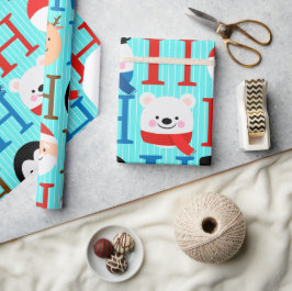 Unique Fun Colorful Christmas  ラッピングペーパー