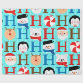 Unique Fun Colorful Christmas  ラッピングペーパー (フラット)