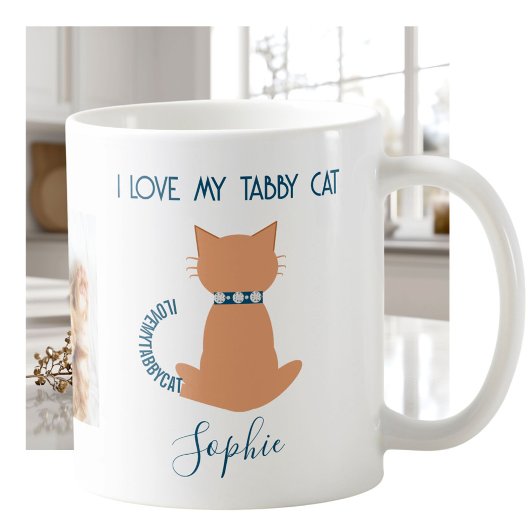 Unique Fun Love My Tabby Cat Mug コーヒーマグカップ