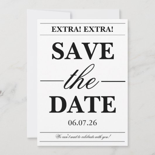 Unique Fun Newspaper Photo Graduation  招待状 (裏面)