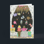 Unique & Fun Vintage Around the Tree Christas Card プログラム<br><div class="desc">Christmas cards Can't be much more unique.  Your distinct fun personality will surely show when you send this card to friends and family.</div>