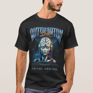 Unique Futuristic Sci-Fi Robot Digital Art Design Tシャツ