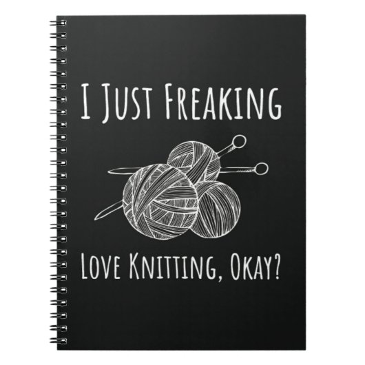 Unique Gifts For Knitters Knitting For Her ノートブック (正面)