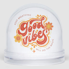 Unique Good Vibes Collectible Snow Globe