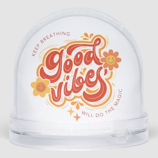 Unique Good Vibes Collectible Snow Globe (裏面)