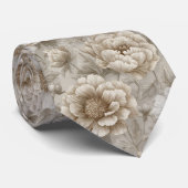 Unique Groomsmen Gift Peonies Flower ネクタイ (ロール)